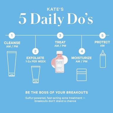 Kate Somerville EradiKate Acne Treatment - Clinically Formulated 10% Sulfur and BHA Spot Treatment – Clears Pimples, Cleans Pores and Prevents Breakouts, 1 Fl Oz - Image 6