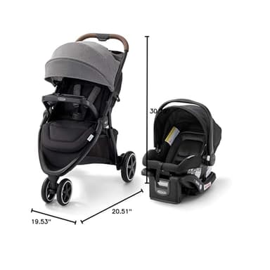 Graco Outpace LX All-Terrain Travel System - Includes SnugRide 30 Lite Infant Car Seat, Briggs, High-Performance Stroller/Car Seat Combo, Practical & Durable - Image 7