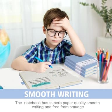 EMOMAS Lined Journal Notebook, 1 Pack (Sky Blue), 360 Pages, 9.8 inches x 6.9 inches - 100 gsm Thick Paper, Hardcover - Image 6