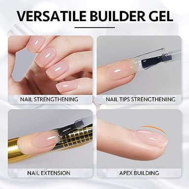 GAOY Builder Gel for Nails, 16ml Nail Strengthener in a Bottle, Nail Extension Hard Gel, Soak Off Long Lasting UV Light Cure, 1965 Rose Pink, Base Coat Top Coat Needed - Image 5
