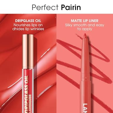 BestLand 12pcs Hydrating Lip Oils + Lip Liner Pencil Lip Combo Sets, 24H Long-Lasting Lip Kit with Lip Liner and Gloss, Nourishing, Non-Sticky Tinted Stain Lip Gloss Plumping Lip Oil Set for Women - Image 7