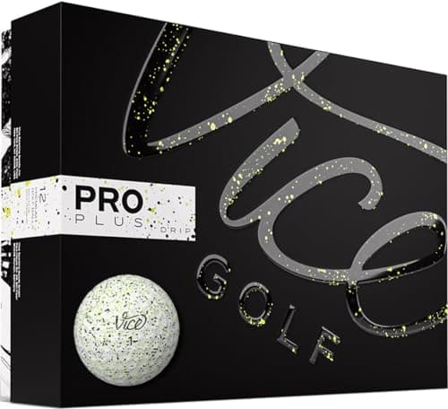 Vice Pro Plus Drip Version Golf Balls (Drip Lime/Black) - Image 1