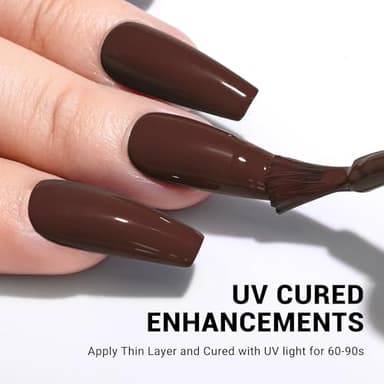 MelodySusie Thick Americano Brown Gel Nail Polish,0.5fl oz Nails Soak Off UV LED Caramel Coffee Brown Gel Polish Gift for Women Nail Art Manicure Salon DIY Nail Design Decoration at Home-534-A1205 - Image 5