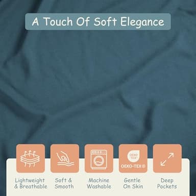 Little Peaches Baby Crib Sheets - Super Soft & Breathable Crib Mattress Sheet, Portable Crib Sheets for Boys, 4 Way Stretch Knitted Fitted Crib Sheet, 2 Pack - Star-Blue & Navy - Image 5