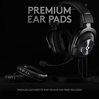 Logitech G Pro X Wired Gaming Headset: Blue VO!CE Detachable Boom Mic, DTS 7.1, 50 mm Drivers, USB/3.5mm Aux, Spare Memory Foam Ear Pads, USB DAC & Bag Included - Black - Image 4