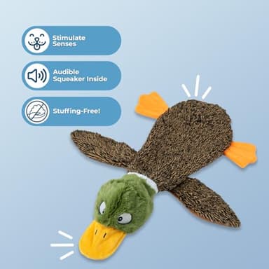 Best Pet Supplies 2-in-1 Stuffless Squeaky Dog Toys with Soft, Durable Fabric for Small, Medium, and Large Pets, No Stuffing for Indoor Play, Supports Active Biting and Play - 4 Figures, Small - Image 2