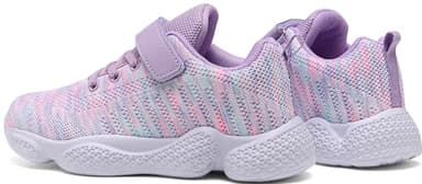 Santiro Tennis Shoes Girls Sneakers Lightweight Fashion Athletic Little Kids Running Shoes Pink-Purple 12.5 US - Image 5