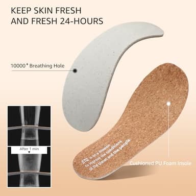 STQ Women's Fashion Sneakers Casual Slip On Shoes Comfort Nursing Shoes for Ladies White 9 - Image 6