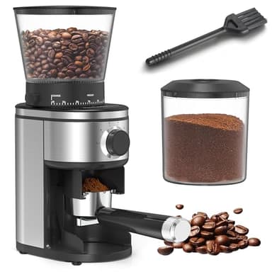 AYCHIRO Coffee Grinder, Electric Conical Burr Grinder with 30 Grind Settings for 2-12 Cups, Adjustable Burr Mill for Home Use - Image 1