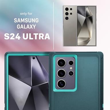 Cljlixcy Galaxy S24 Ultra Case (6.8"), Heavy Duty Military Grade Full Body Protective Case Shockproof/Drop/Dust Proof 3-Layer Protective Durable Cover for Samsung Galaxy S24 Ultra 2024 Release Blue - Image 2
