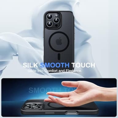 degeca Strong Magnetic for iPhone 16 Pro Max Case, Military Grade Drop Protection, Compatible with MagSafe, Shockproof Anti-Fingerprint Translucent Slim Phone Protective Cover (6.9"), Black - Image 6