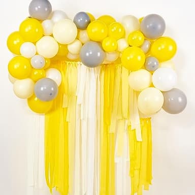 PartyWoo Yellow Crepe Paper Streamers 6pcs 492ft Pack of Yellow Crepe Paper Streamers for Easter Baby Shower Engagement Wedding Sunflower Graduation Bee Summer Luau Theme Birthday Party Decorations - Image 2
