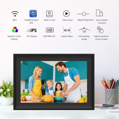 SSAWiFiFRAME Digital Picture Frame 10.1 inch Photo Frame with 50 Photos /200MB Video Sharing via Free APP 32 GB HD IPS Touchscreen, Gift for Grandparents, Parents (Birthday Christmas) - Image 6