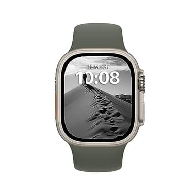 ELETTRONEO SB Sport Band for Apple Watch Bands Women Ultra 2 49mm, Series 10 46mm, 9 8 7 45mm 41mm, SE 6 5 4 44mm 40mm, 3 2 1 42mm 38mm Men iWatch, Strap Silicone, Army Green - Image 2