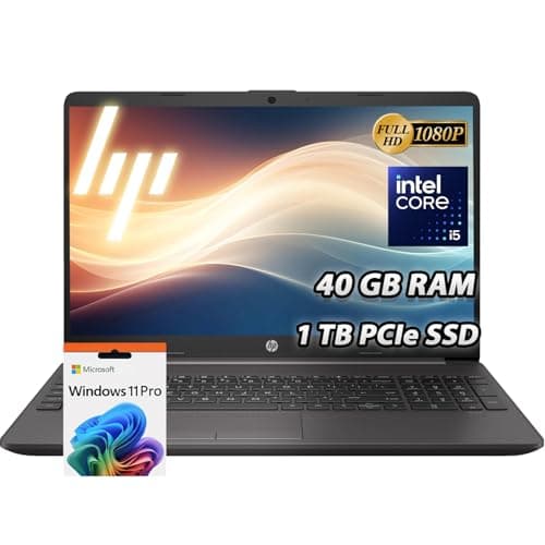 HP 250R-G9 Flagship 15.6" Laptop - Special Business Edition with 13th Intel Core i5-1335U (Beat i7-1255U) - 40GB RAM | 1TB SSD - FHD Display - Wi-Fi 6 - Win 11 Pro - w/WOWPC Recovery USB - Image 1