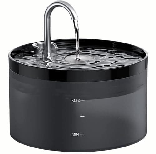 Cat Water Fountain: Dog Bowl Fountains - Automatic Pet Dispenser - Dogs Drinking Waterer Bowls Indoor - Auto Watering Dish Supplies - Easy Cleaning Animal Machine - Quiet 67oz/2L Kitty Drink Fountain - Image 1
