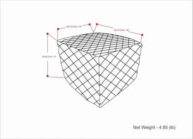 SIMPLIHOME Janelle Boho Square Woven Outdoor/ Indoor Pouf in Multi Color Recycled PET Polyester for the Living Room, Bedroom and Kids Room - Image 3