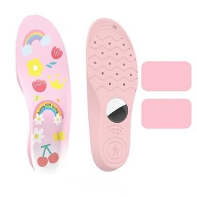 Sifemp Insoles for Airtag Hidden Holder, Tracker Devise Case for Kids, Comfortable Inserts for Shoes，Pink Rainbow (Pink, 155-170mm Kid 8.5-Kid 10) - Image 1