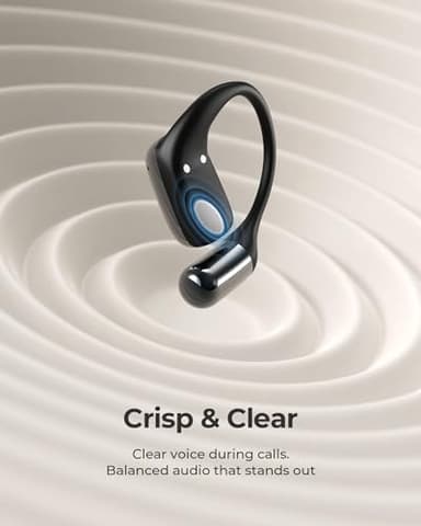 Lytmi CozyFit Open Ear Headphones, 0.23oz Ultra-Light Comfortable Wireless Earbuds, 0.6mm Thinnest Earhooks, Bluetooth 5.4, Clear Audio, 30 HRS Playtime, IPX5 Waterproof Earphones with Mic (Black) - Image 3