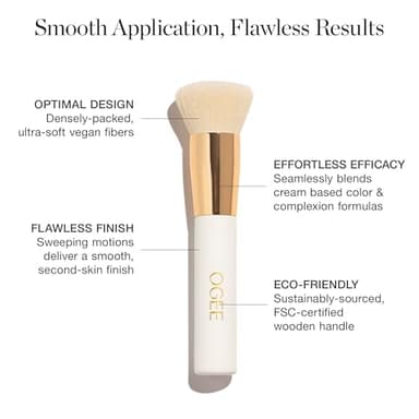 Ogee Blender Brush - Professional Quality Makeup Brush - Ultra-Soft Foundation Brush with Vegan Bristles for Flawless Makeup Application - Image 3