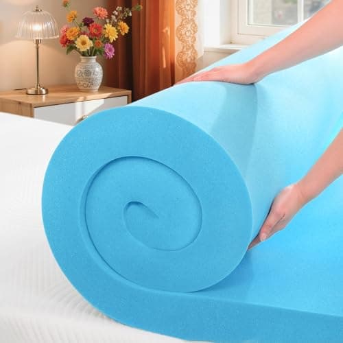 SyMax King Mattress Topper, Gel Infused Memory Foam Mattress Topper, Soft Bed Topper Mattress Pads for Bed, Sofa, RV, CertiPUR-US Certified, Blue, 3 Inch - Image 1