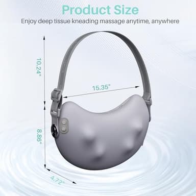SKG Shiatsu Back Massager for Pain Relief Deep Tissue with Heat 4D Kneading Cordless Massage Pillow for Upper and Lower Back Gifts for Men and Women Birthday Gifts (Need to Restart After 15 min) - Image 3