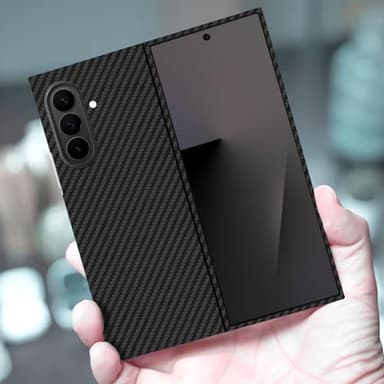 Lenpiti Slim 1500D Aramid Fiber Case Compatible with Samsung Galaxy Z Fold 7, Thin Carbon Fiber Cover Compatible with Magsafe (Matte Black)‌ - Image 8