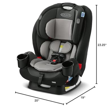 Graco TriRide 3-in-1 Convertible Car Seat - Highback Booster, Forward & Rear Facing modes, Suitable from Newborn to Preschooler, Perfect for Long Journeys in Redmond Color - Image 8