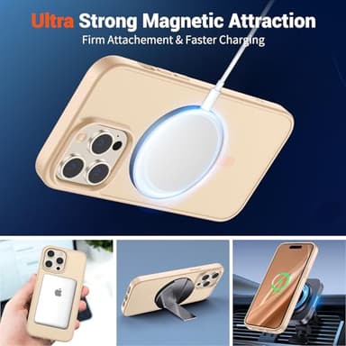SUPFINE Magnetic for iPhone 14 Pro Max Case (Compatible with MagSafe) (Military Grade Drop Protection) Slim Translucent Matte Shockproof with Anti-Fingerprint Phone Case,Sand Pink - Image 5