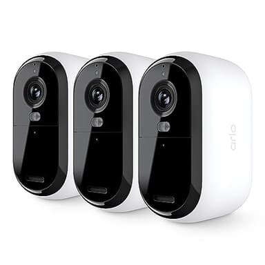 Arlo Essential Security Camera 2K | Outdoor - Indoor | 2nd Gen | Wireless with Spotlight, 2-Way Audio, Color Night Vision, Live Stream, Motion Activation, Real Time Notifications - White, 3 Cameras - Image 1