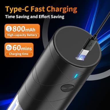 2Pack Electric Salt and Pepper Grinder Set USB Rechargeable with Warm LED Light, Adjustable Coarseness Lidaop Large Capacity Automatic Salt Pepper Mill Grinder for Kitchen, Restaurant, Outdoor, Black - Image 4