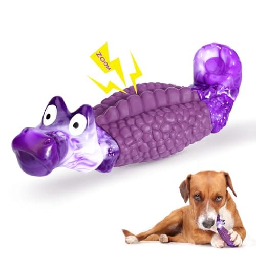 HGB Tough Dog Toys for Aggressive Chewers, Squeaky Indestructible Dog Toy to Keep Them Busy & Reduce Boredom for Small, Medium, Large Breeds, Bacon Flavor - Image 1