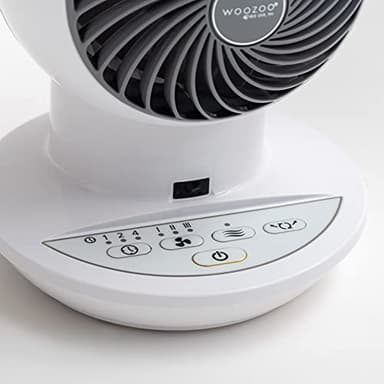 IRIS USA WOOZOO Air Circulator Fan with Remote, Oscillation, 3 Speeds, 52ft Max Air Distance, Adjustable Tilt, Quiet Motor, Small Fan for Bedroom, Office, Dorm, White - Image 2