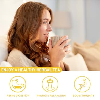 FullChea - Chamomile Tea bags, 50 Teabags - Pure & Natural Chamomile Flower Herbal Tea for Relaxation - Non-GMO - Caffeine-free - Support Digestion & Boost Immune System - Image 5