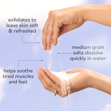 Sky Organics - Epsom Salt Bath Soak, 5 lbs - Magnesium Sulfate USP - 100% Pure, Medium Grain - Unscented - Soaking Bath Salts - Resealable Bag - Natural, Vegan & Cruelty Free - Self Care - Bath & Feet - Image 4