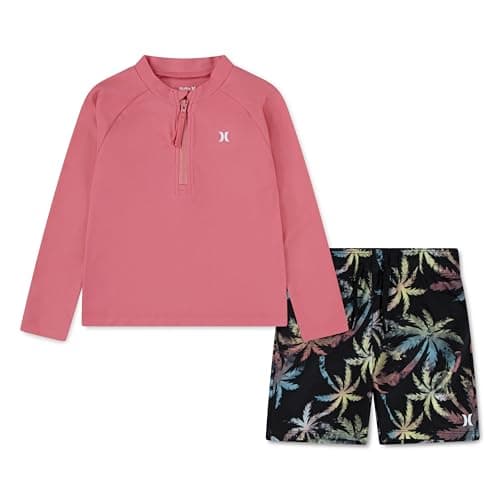 Long Sleeve Rash Guard Swim Suit 2-Piece Outfit Set - Image 1