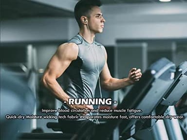 TELALEO 5 Pack Men's Workout Tank Tops Sleeveless Mesh Muscle Gym Shirt Quick Dry Black/Gray/Charcoal/Navy/Blue M - Image 6