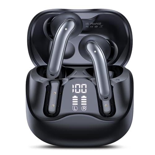 Adaptive Hybrid Active Noise Canceling Wireless Earbuds, 6 Mics ENC Clear Call Ear Buds, Hi-Res Audio Deep Bass Bluetooth 5.4 Headphones, 48H Playtime, Wireless Charging, Multipoint Connection, Black - Image 1