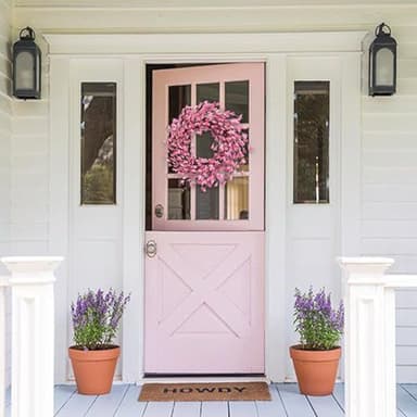 Bibelot Spring Blossom Wreath for Front Door, Artificial Forsythia Flower 18" Wall Decor - Image 5