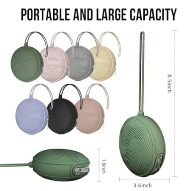 Smlpuame 3 Pack Pacifier Holder Case,Silicone Portable Pacifier Cover Pouch Bag for Diaper Bags Baby Carriage,Pacifier Storage Container Box,Easy to Clean,(Blush+Black+Grey) - Image 2