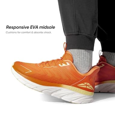 ALLSWIFIT Men's Slip On Walking Shoes Running Comfortable Tennis Breathable Non Slip Athletic Gym Workout Cross Training Fashion Sneakers,Size 8,Orange,SARR034M - Image 2