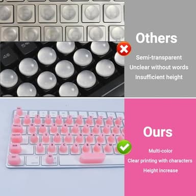 Raised Keyboard Stickers for Long Nails with Letters - Heart-Shaped Antistatic Silicone Protective Cover with Tweezers, Wet Wipes, Dry Towel & Jelly Glue, Ideal for Typing, Gaming & Nail Art (70 Pcs) - Image 4