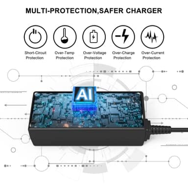 Universal 45W Type C USB C Chromebook Charger Laptop Compatible with HP 14 14A 11 11A G9 6 7 8 EE X360 14-ca051wm 14-ca052wm,Compatible with Lenovo Acer Samsung Google Asus Dell Power Cord Adapter - Image 6