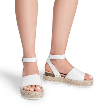 DREAM PAIRS Women's Platform Espadrilles Casual Ankle Strap Wedge Sandals Comfortable Dressy Summer Shoes,Size 8,White-Pu,SDPW2359W - Image 7