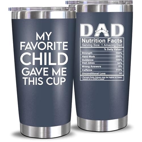 NewEleven Fathers Day Gift For Dad - Birthday Gifts For Dad From Daughter, Son, Kids - Husband Gift - Birthday Present Ideas For Father, New Papa, Bonus Father From Daughter, Son - 20 Oz Tumbler - Image 1