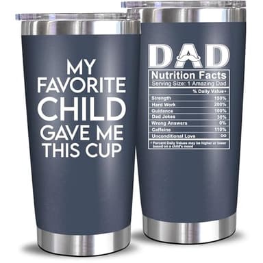 NewEleven Fathers Day Gift For Dad - Birthday Gifts For Dad From Daughter, Son, Kids - Husband Gift - Birthday Present Ideas For Father, New Papa, Bonus Father From Daughter, Son - 20 Oz Tumbler - Image 1