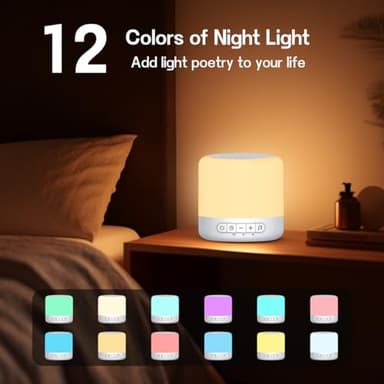 Easysleep White Noise Sound Machine with 30 Soothing Sounds 12 Night Light 32 Volume 3 Timers Portable Sleep Sound Machine for Office Travel Noise Canceling Lullaby & Rain Sound for Baby, Adults - Image 3