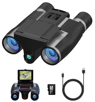 Anweller Binoculars with Camera, 12x32 High Powered Compact Binoculars for Adults and Kids, for Bird Watching, Cruise Ship, Hunting, Travel, Hiking, Sport Games, Concert - Image 1