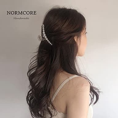 Mehayi 4 PCS Large Pearl Hair Claw Clips for Women Girls, Hair Barrette Clamps for Thick Thin Hair, Fashion Hair Accessories Headwear Styling Tools for Party Wedding - Image 4