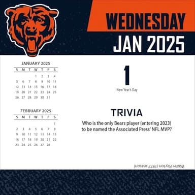 Turner Sports Chicago Bears 2025 Box Calendar (25998053033) - Image 2